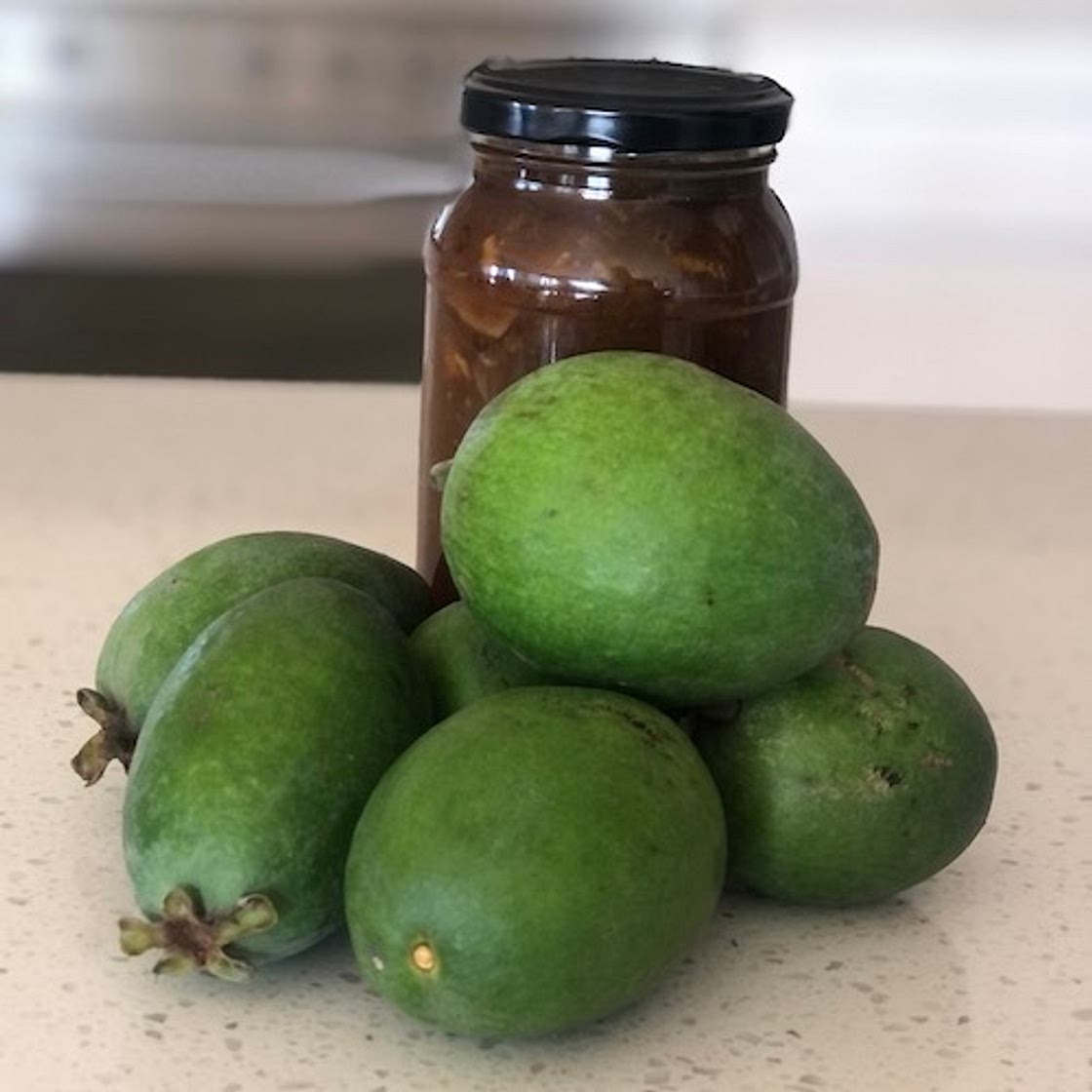 Feijoa Chutney with skin on