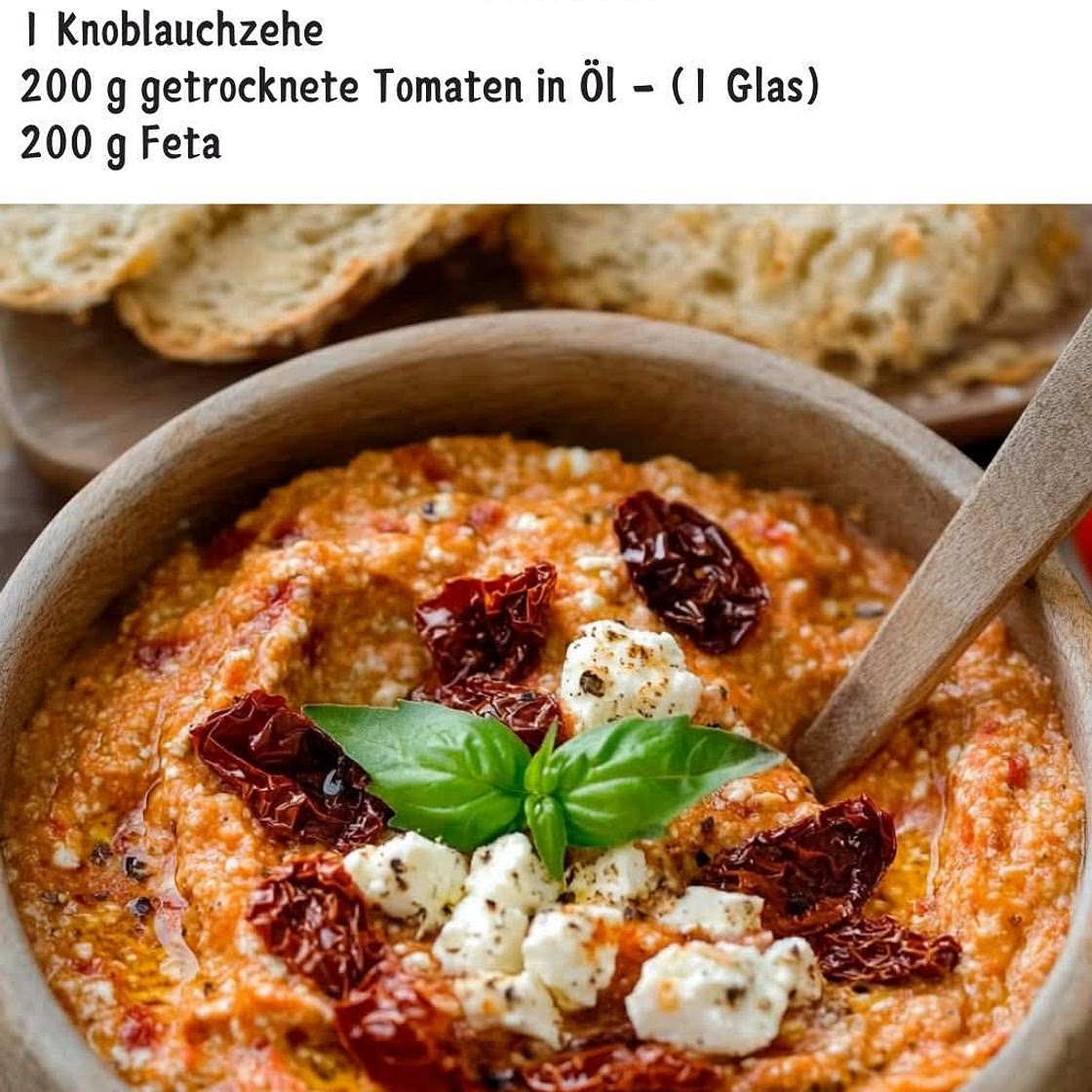 Tomaten-Feta-Dip mit getrockneten Tomaten