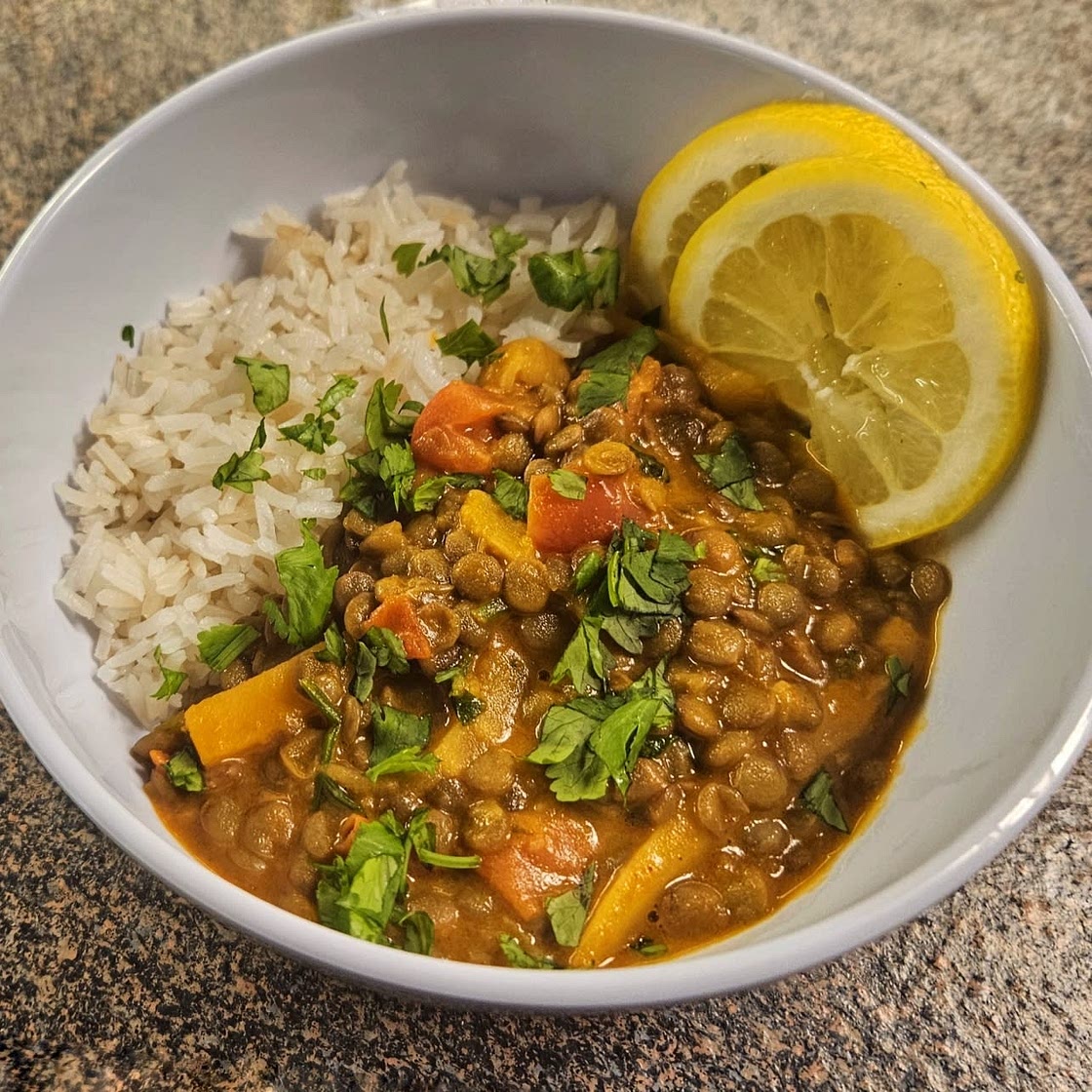 Creamy Parsnip Curry with lentils