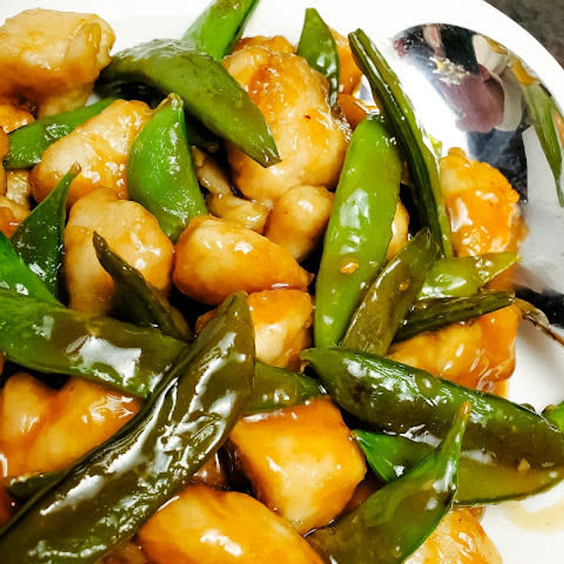 Honey Garlic Chicken with Sugar Snap Peas