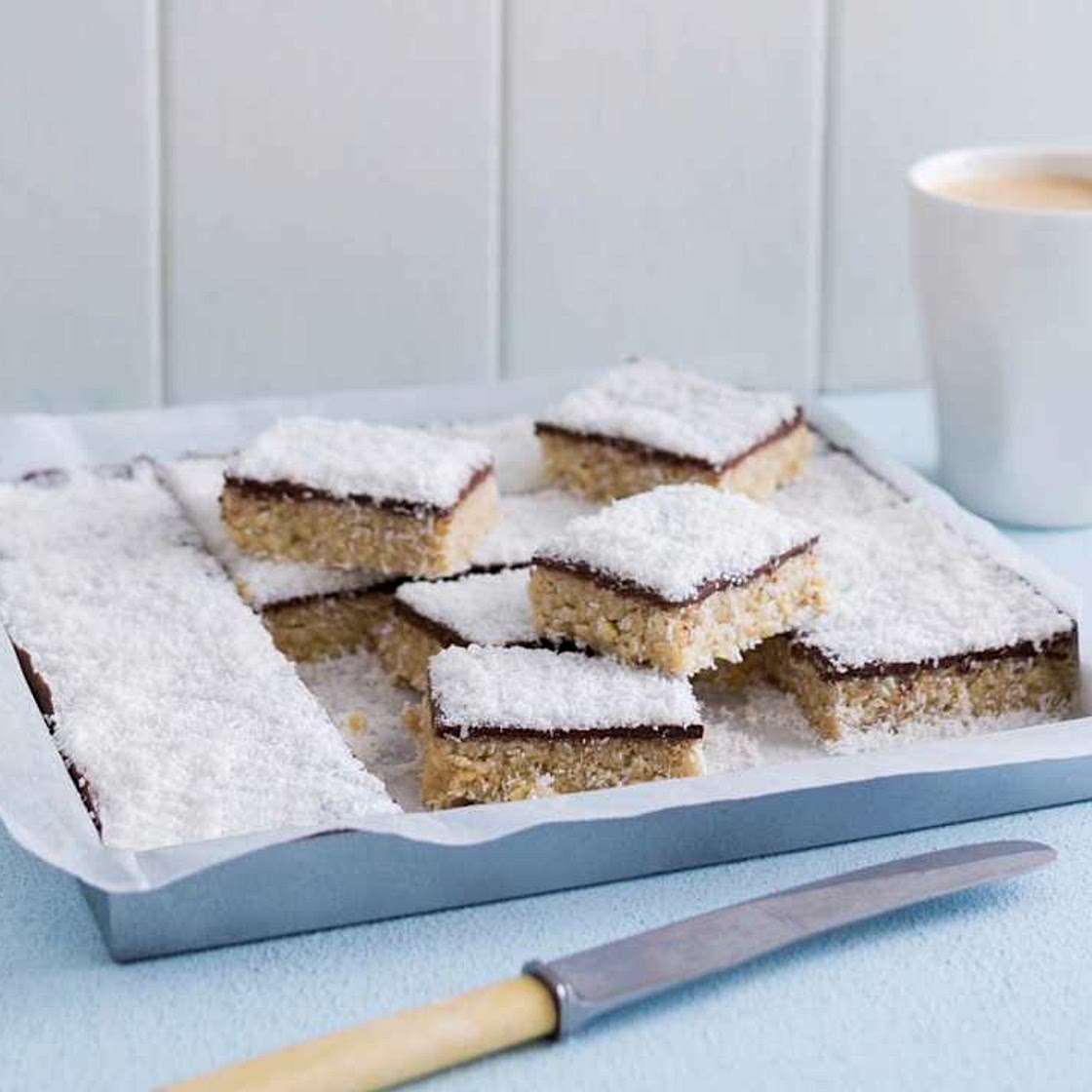 Raw lamington slice
