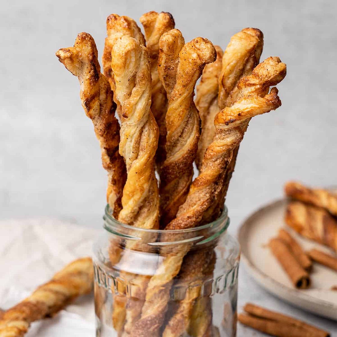 Puff Pastry Cinnamon Twists (VIDEO)