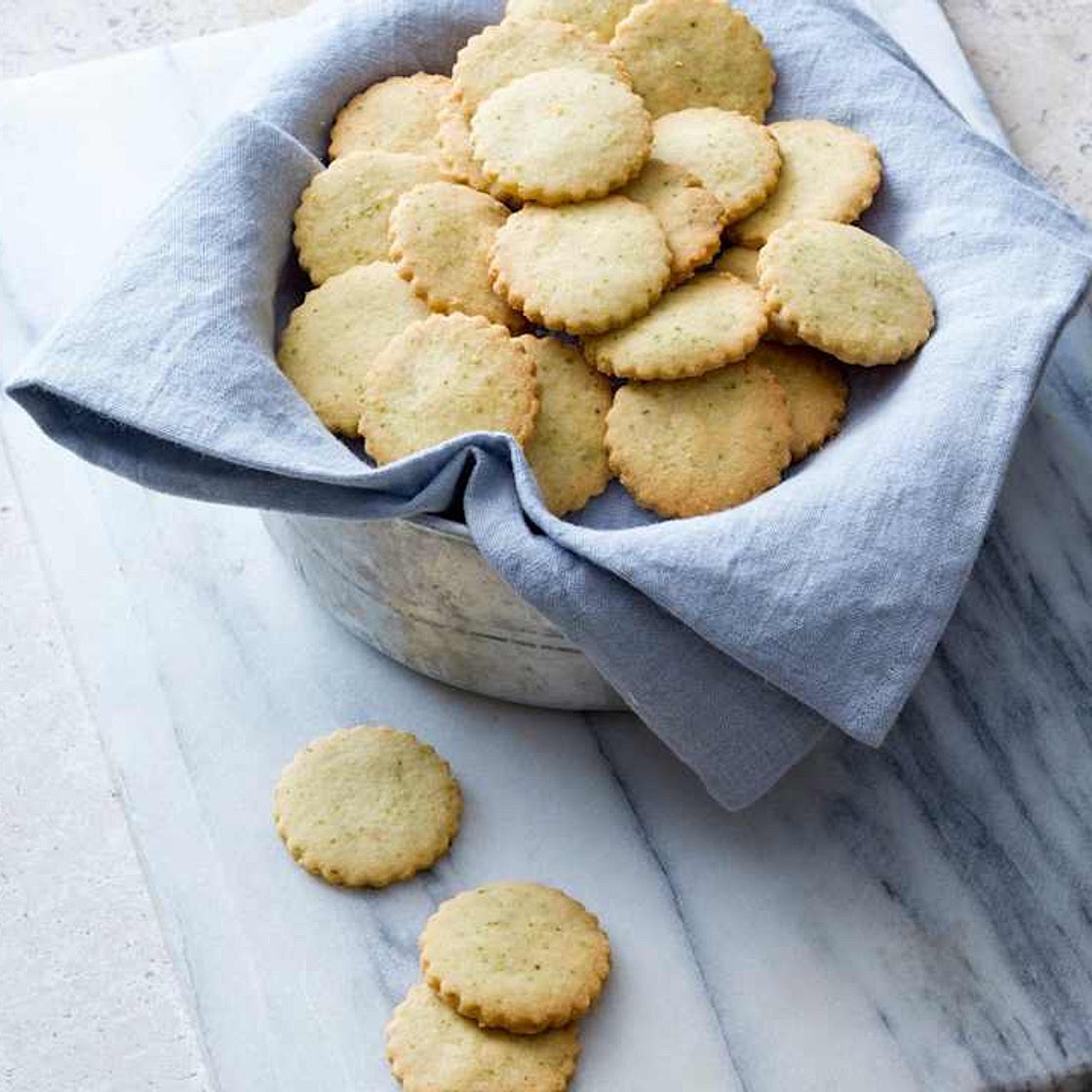 Macadamia and Parmesan biscuits