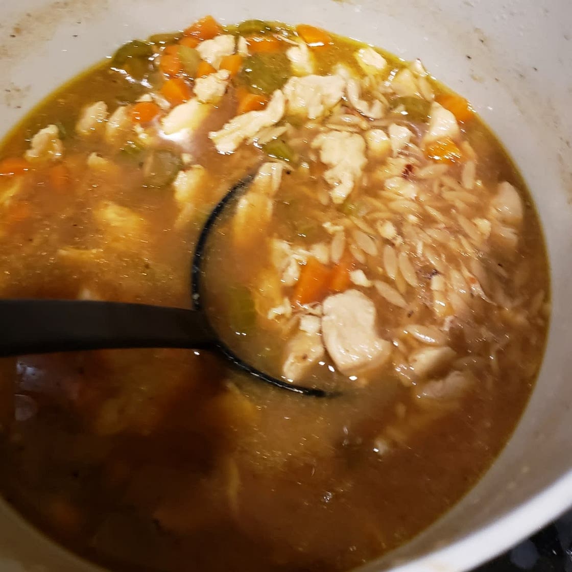 Lemon Chicken Orzo Soup