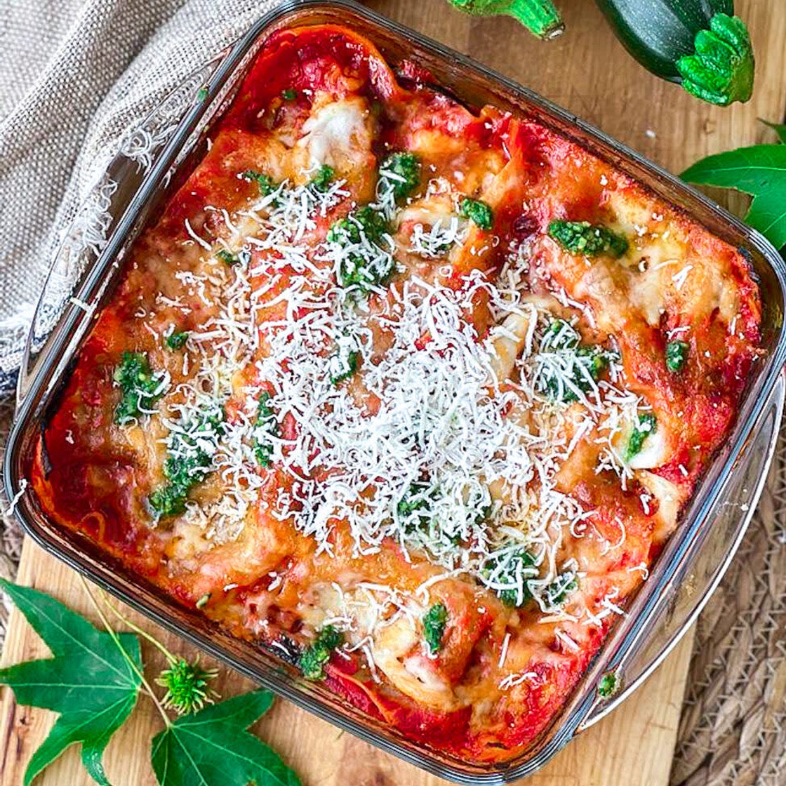 Vegetarian Lasagna with Lima Beans and Feta