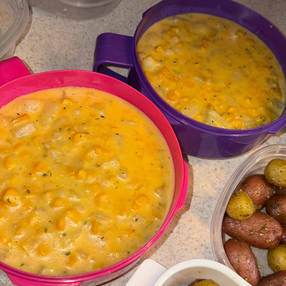 Potato Corn Chowder (Freezer/Vegetarian/Low Cholesterol)