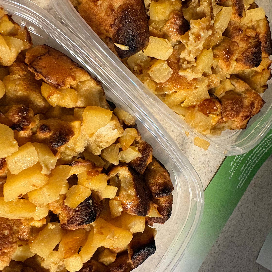 Apple French Toast Baked Casserole (Freezer/Vegetarian)