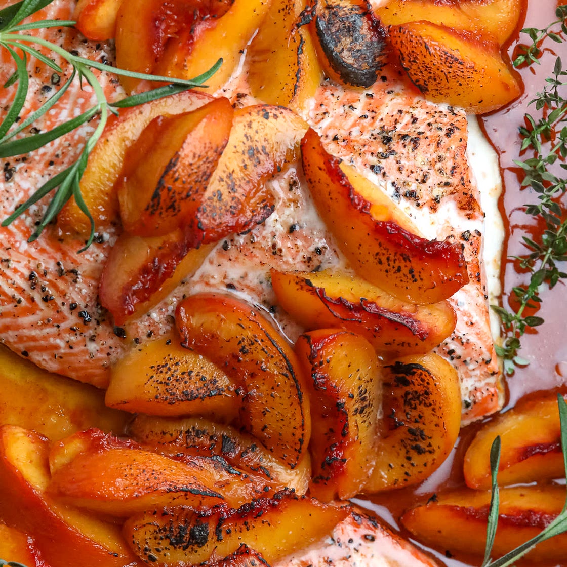 Brown Sugar Peach Salmon