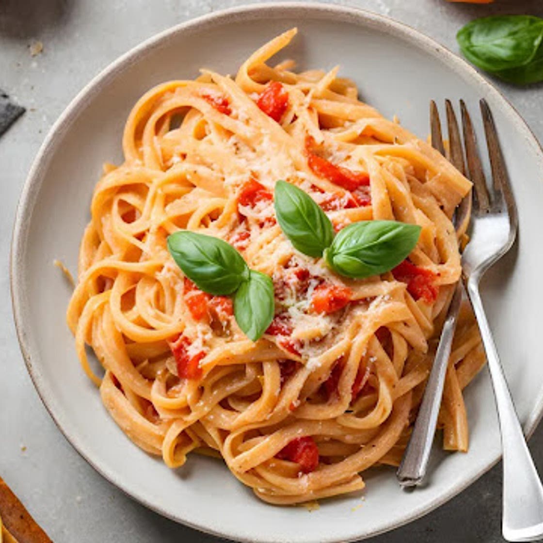 Creamy Roasted Red Pepper Alfredo Pasta That Will Elevate Your Dinner Game