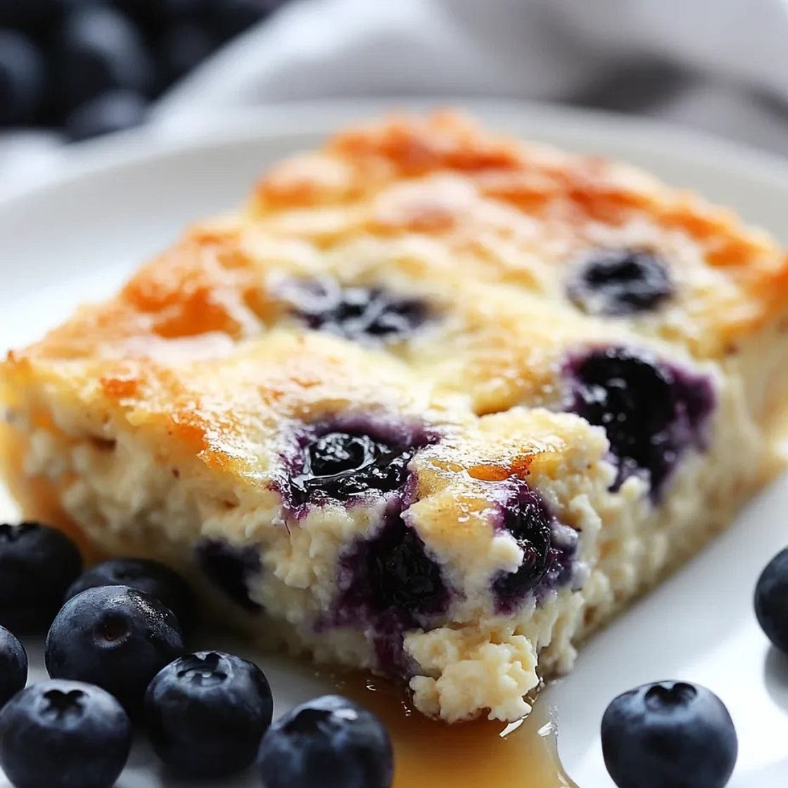 Blueberry Cottage Cheese Breakfast Bake