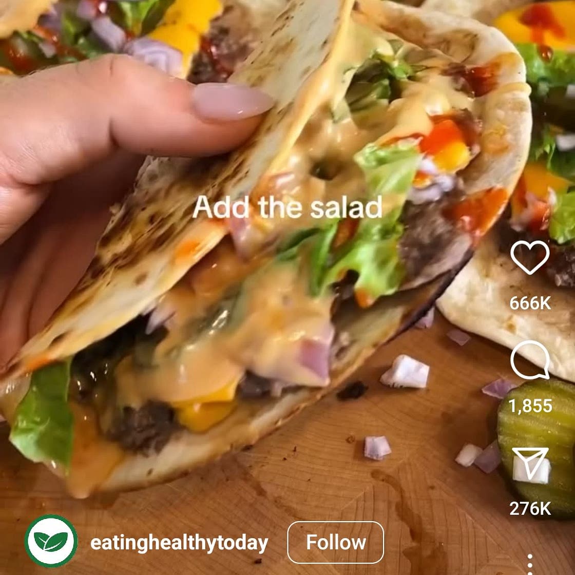 Big mac tacos - eating healthy today recipe