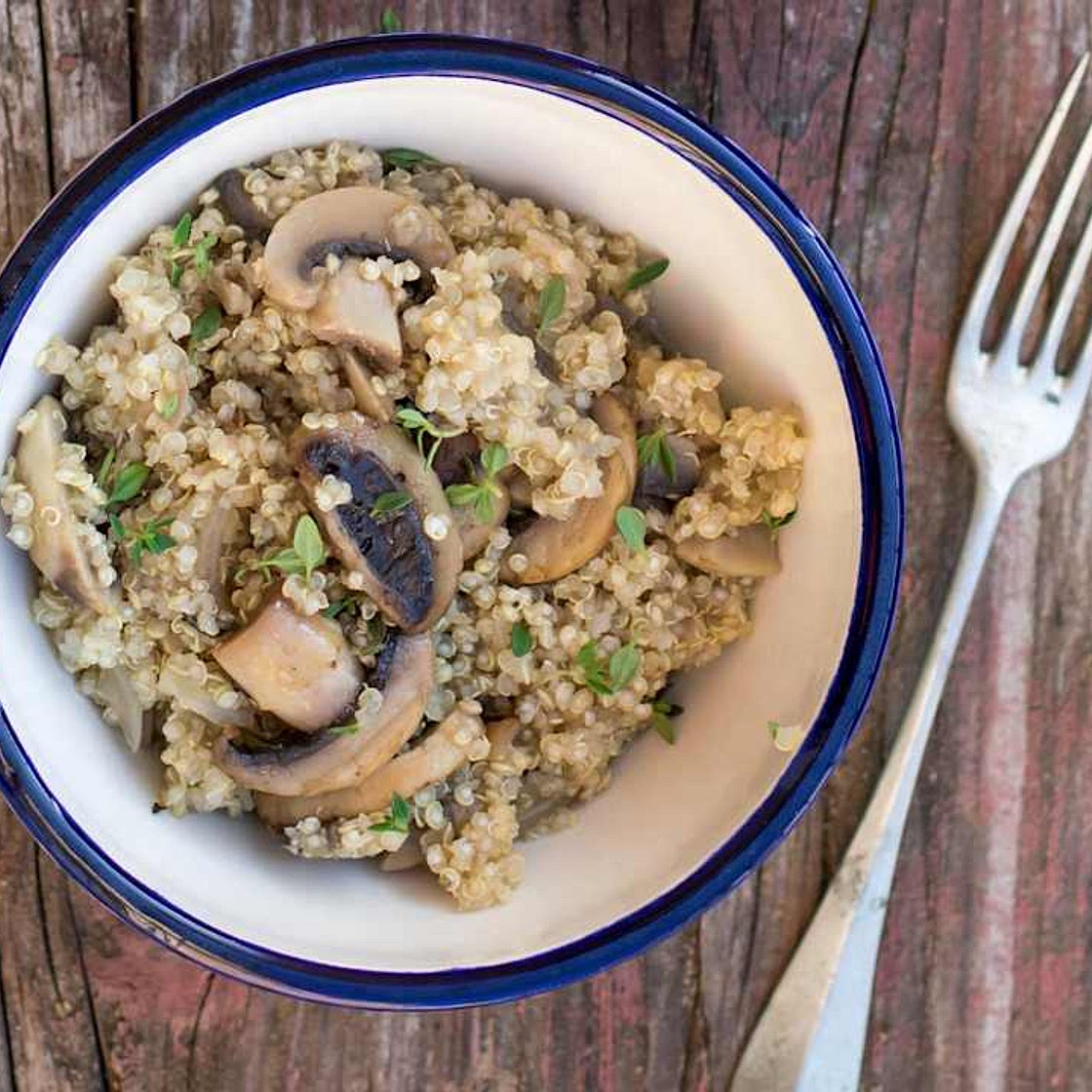 Quinoa malandra de cogumelos