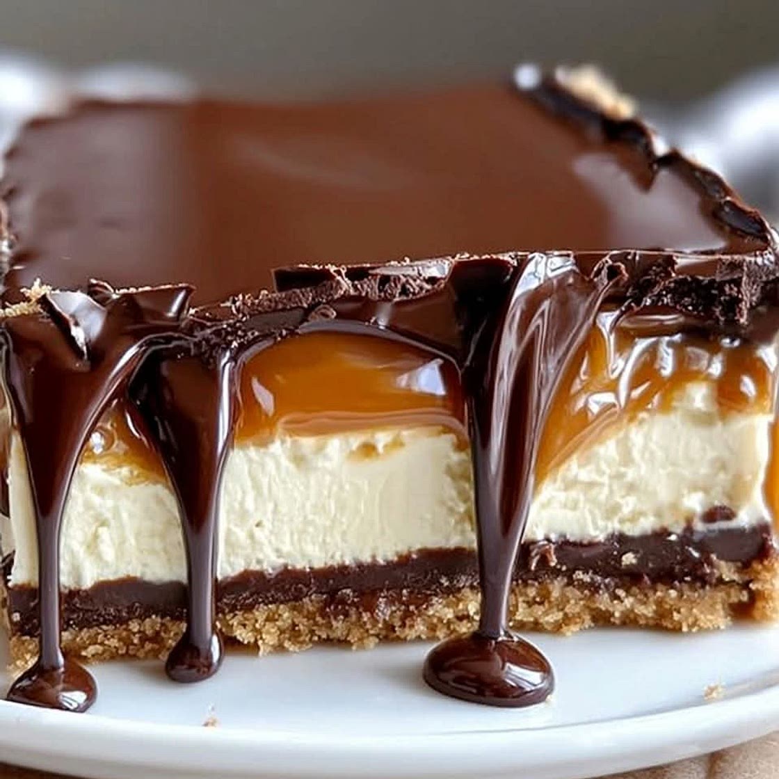 No-Bake Twix Cheesecake