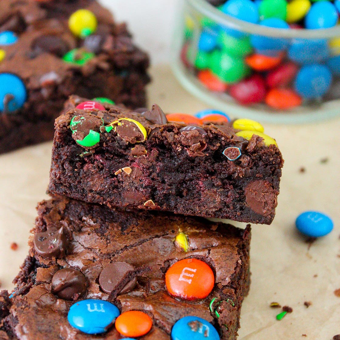 Fudgy M&M Brownies