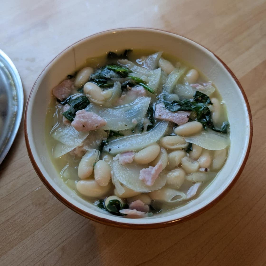 Bacon and white bean stew