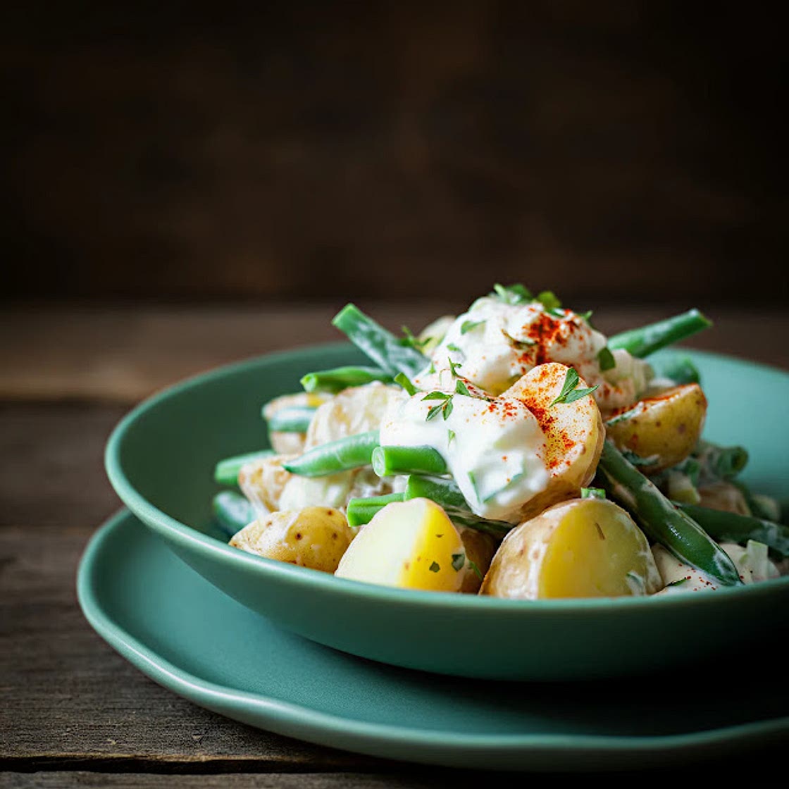 Potato Salad with Beans and Yogurt Dressing Recipe