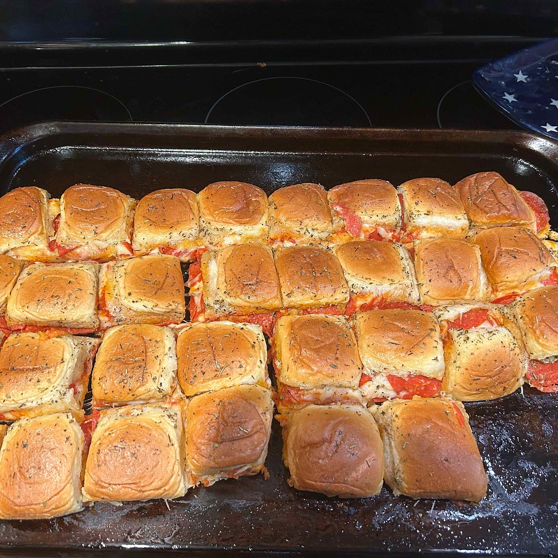 Pepperoni and Sausage Pizza Sliders