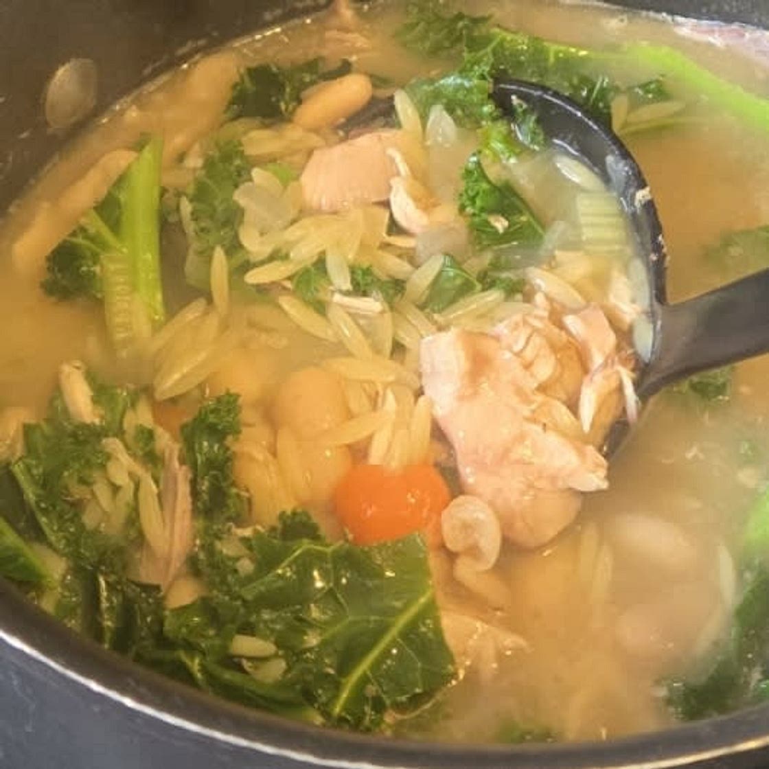 Lemon Chicken Orzo Soup
