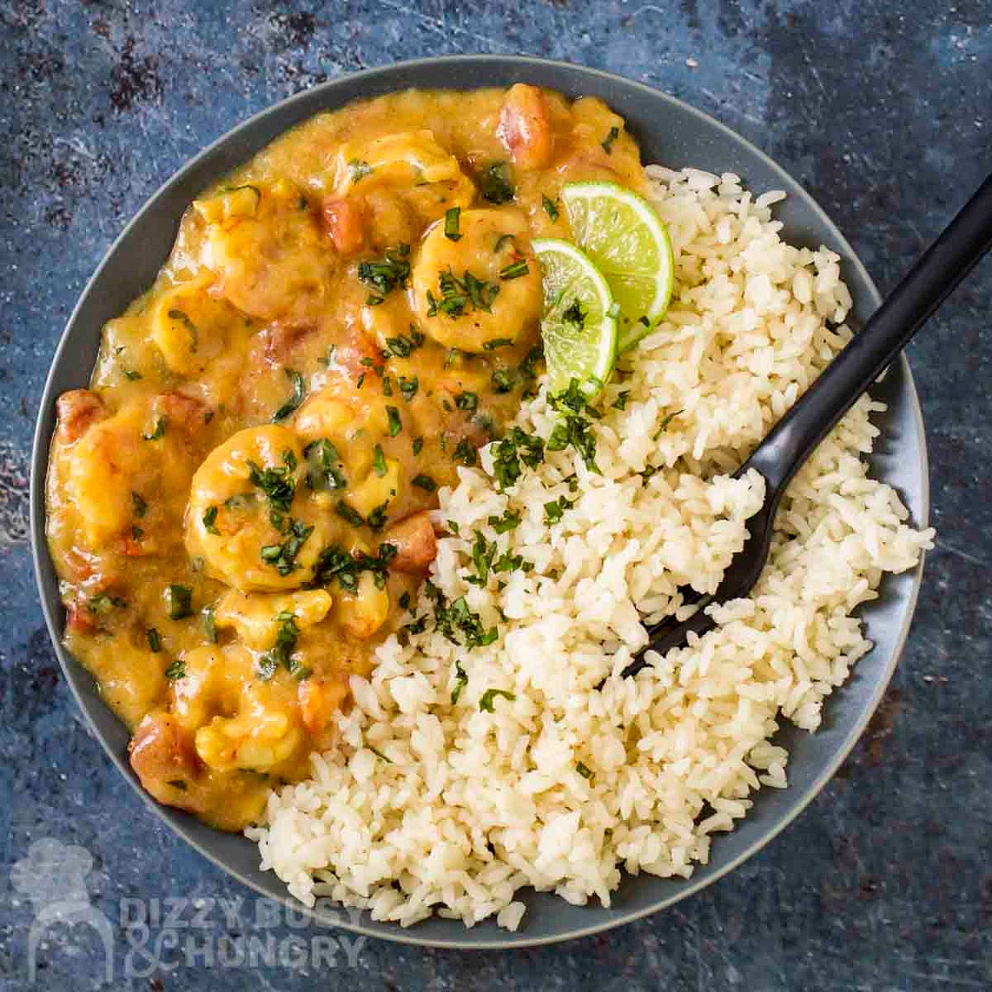 One Pan Creamy Coconut Shrimp