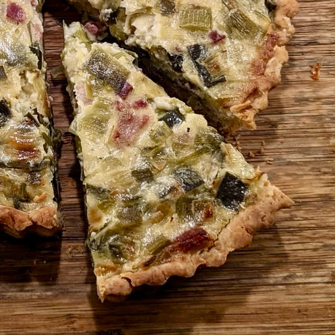 French leeks & bacon tart