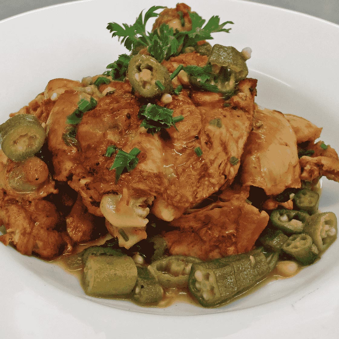 Chicken with Okra