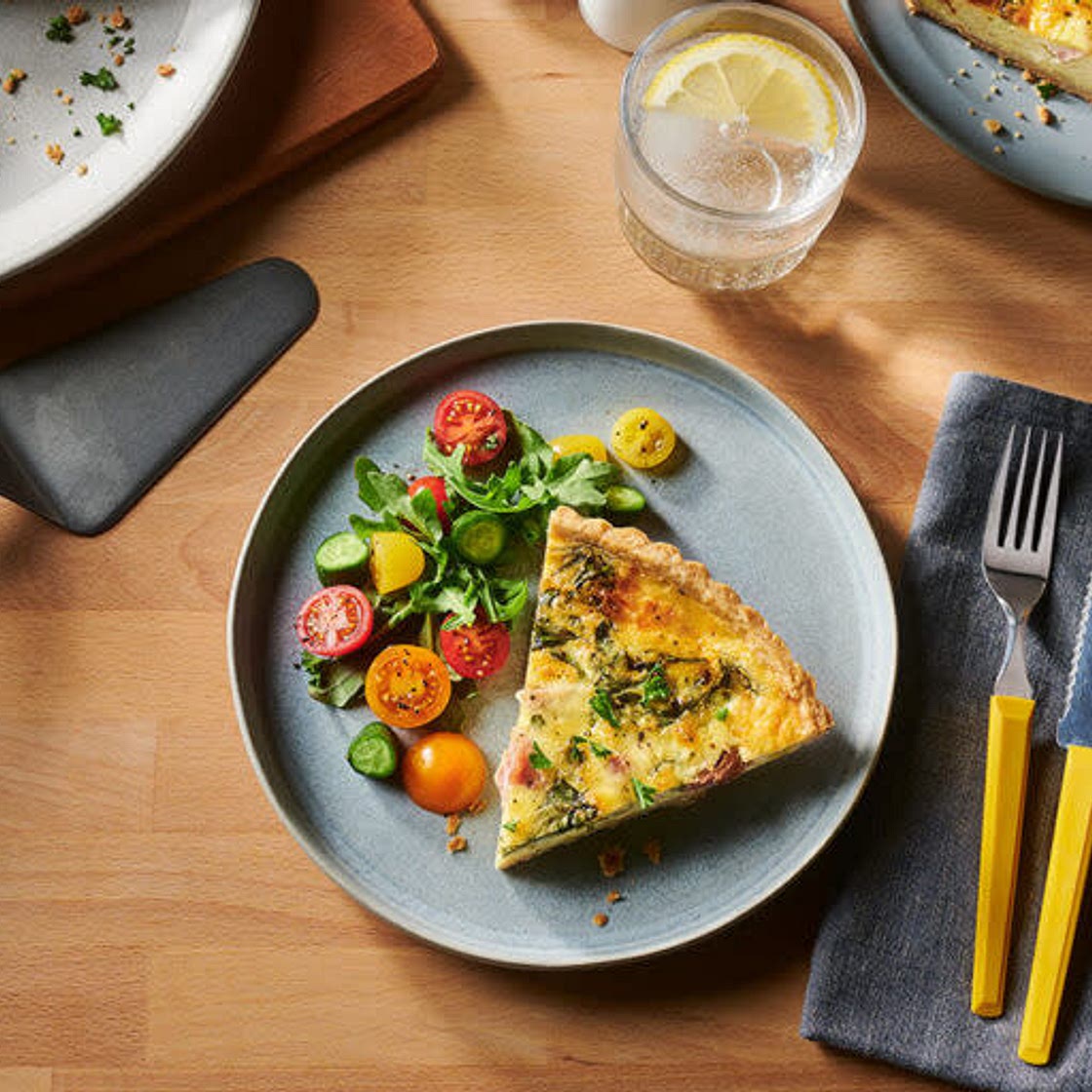 Ham, Cheese and Spinach Quiche