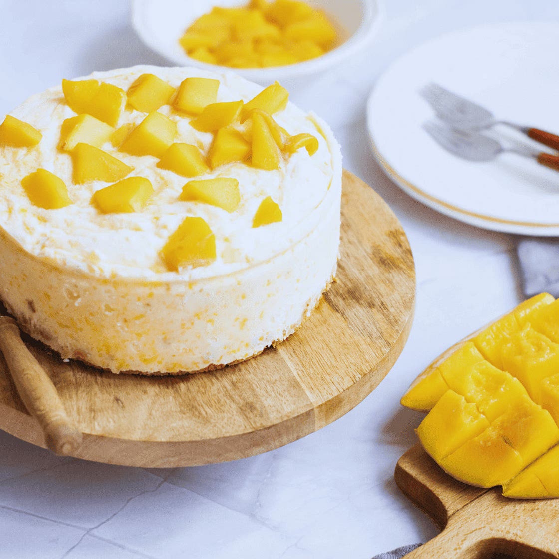 No Bake Mango Cheesecake