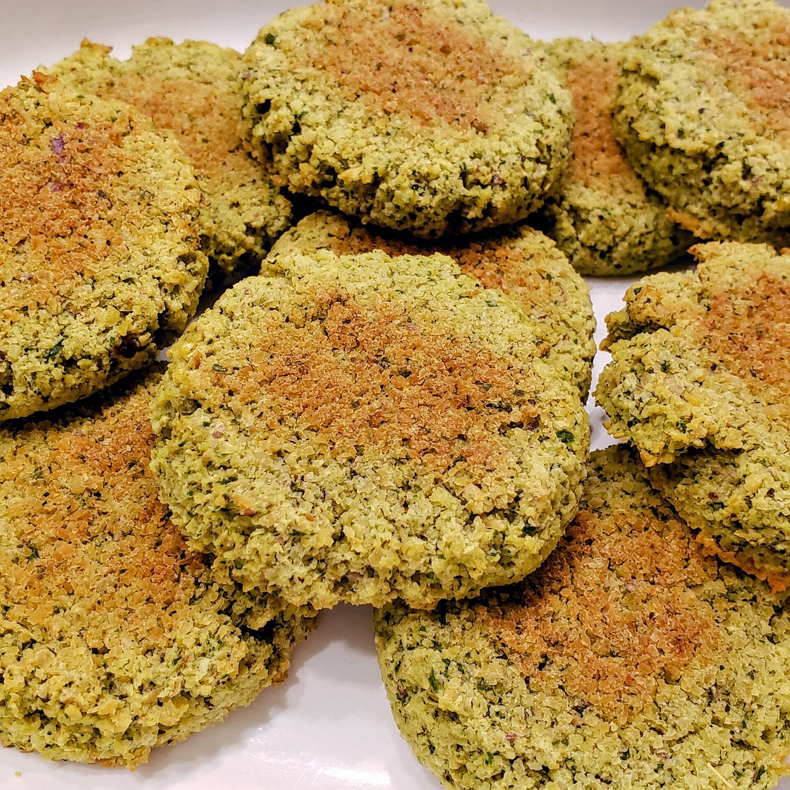 Baked crispy falafel