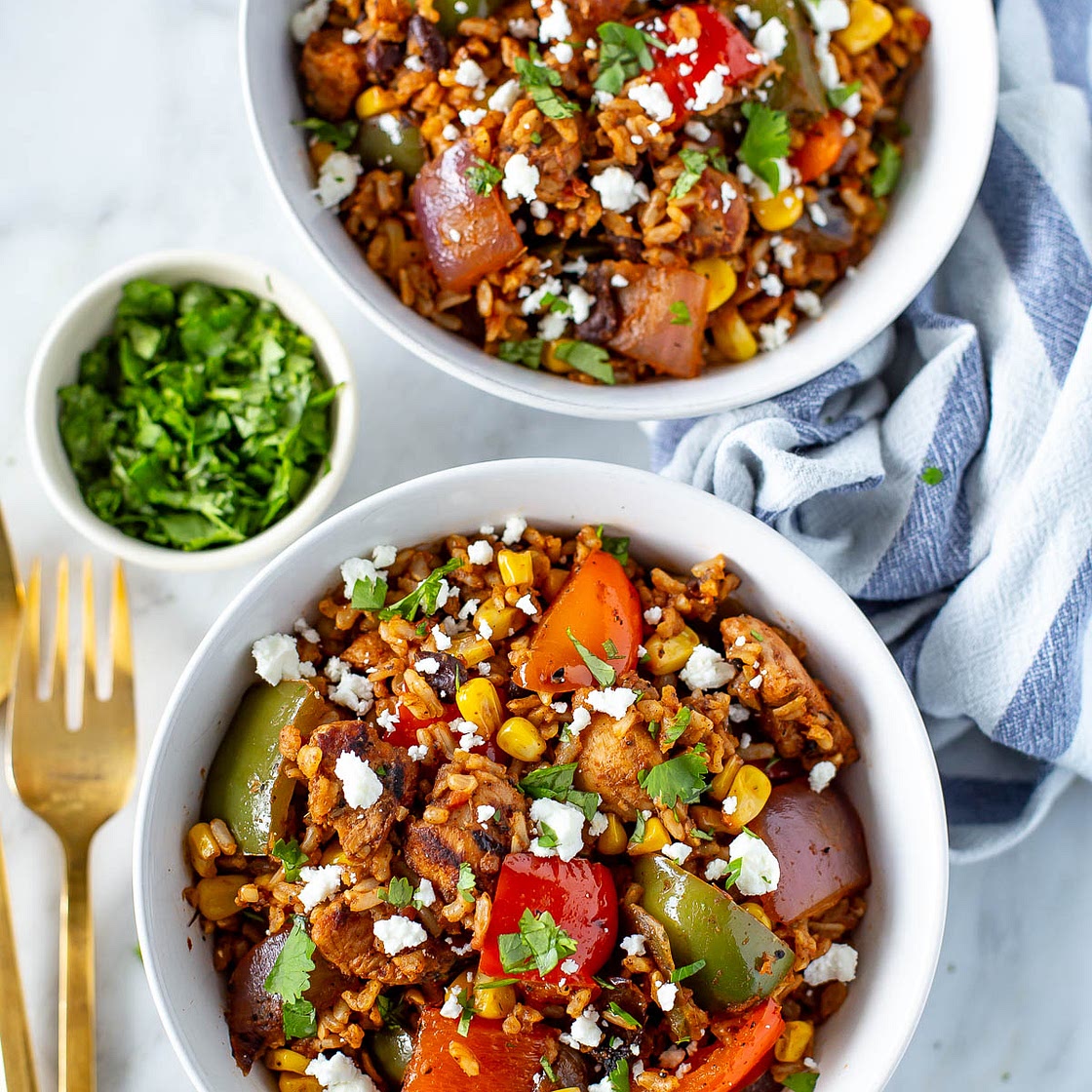 Meal Prep Fiesta Chicken Rice Bowls