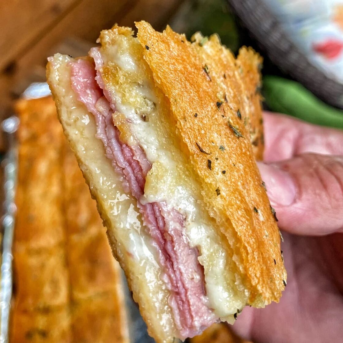 Ham and Cheese Crescent Roll Squares