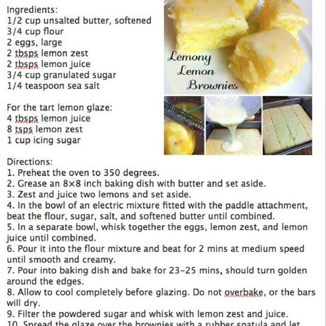 Lemony Lemon Brownies