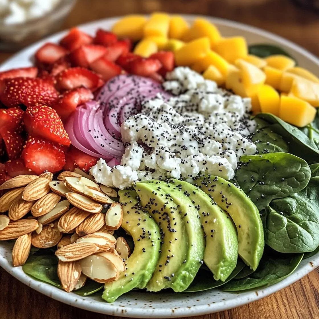 10-Minute Spinach Strawberry Salad with Poppy Seed Dressing