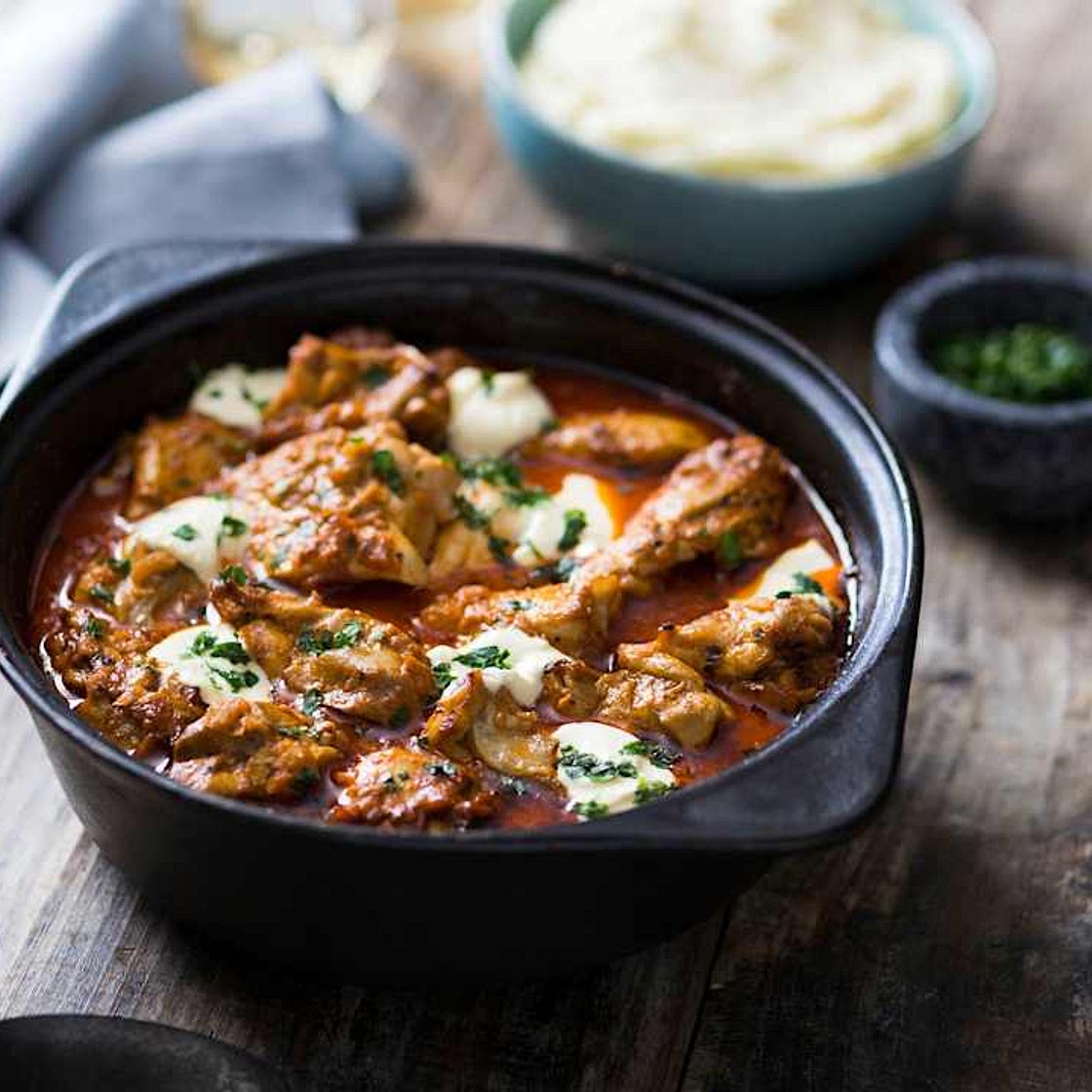 Paprika chicken with sour cream sauce