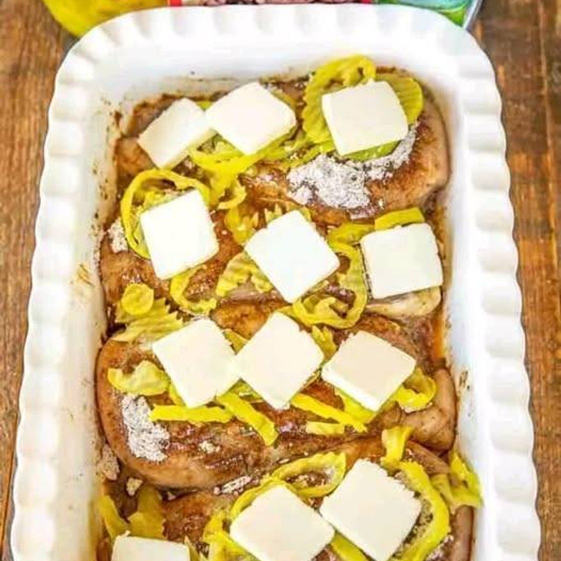 Oven Baked Mississippi Chicken