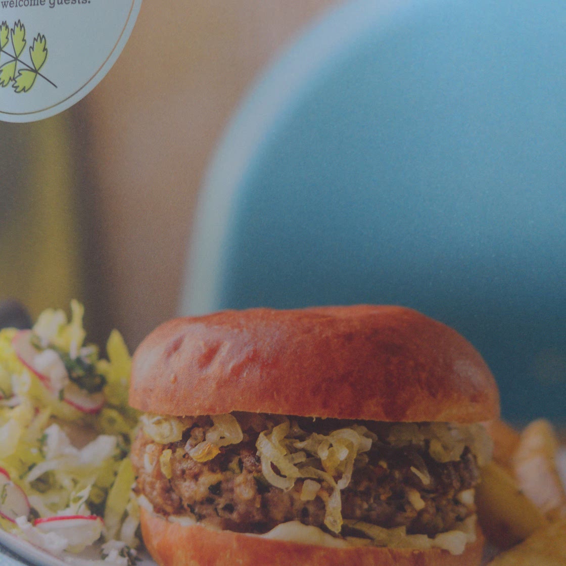 Minted lamb & feta burgers