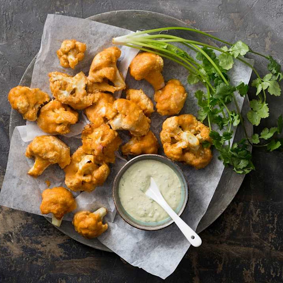 Cauliflower buffalo bites