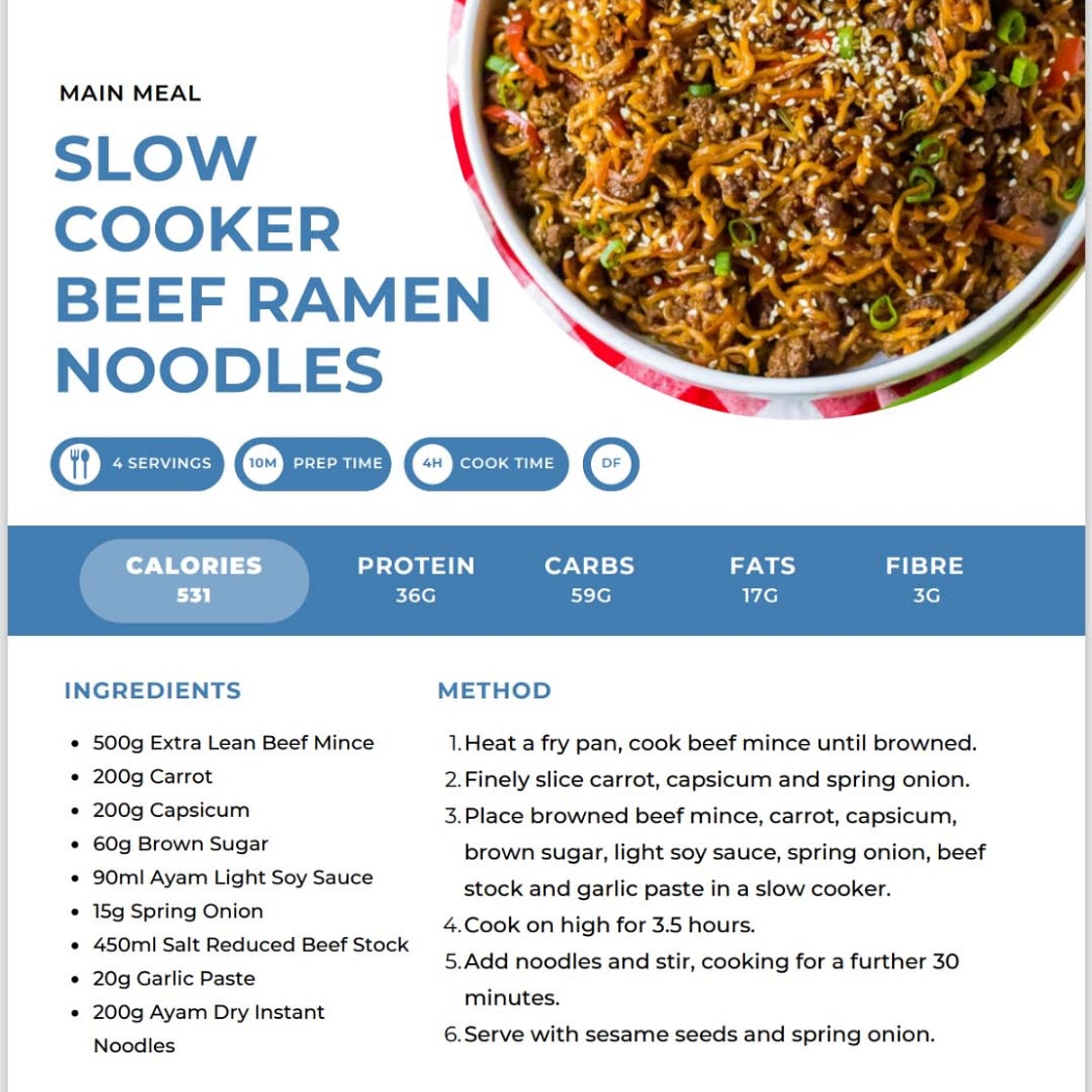 Slow Cooker Beef Ramen Noodles