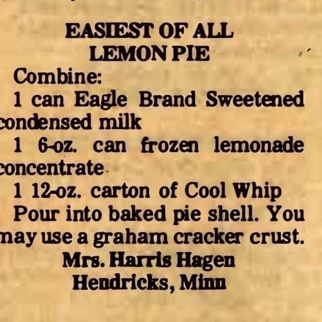 Frozen lemonade pie