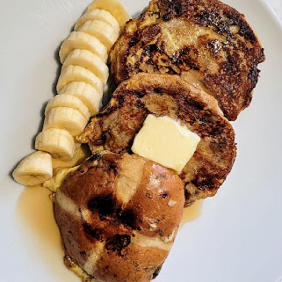 Hot Cross Bun French Toast