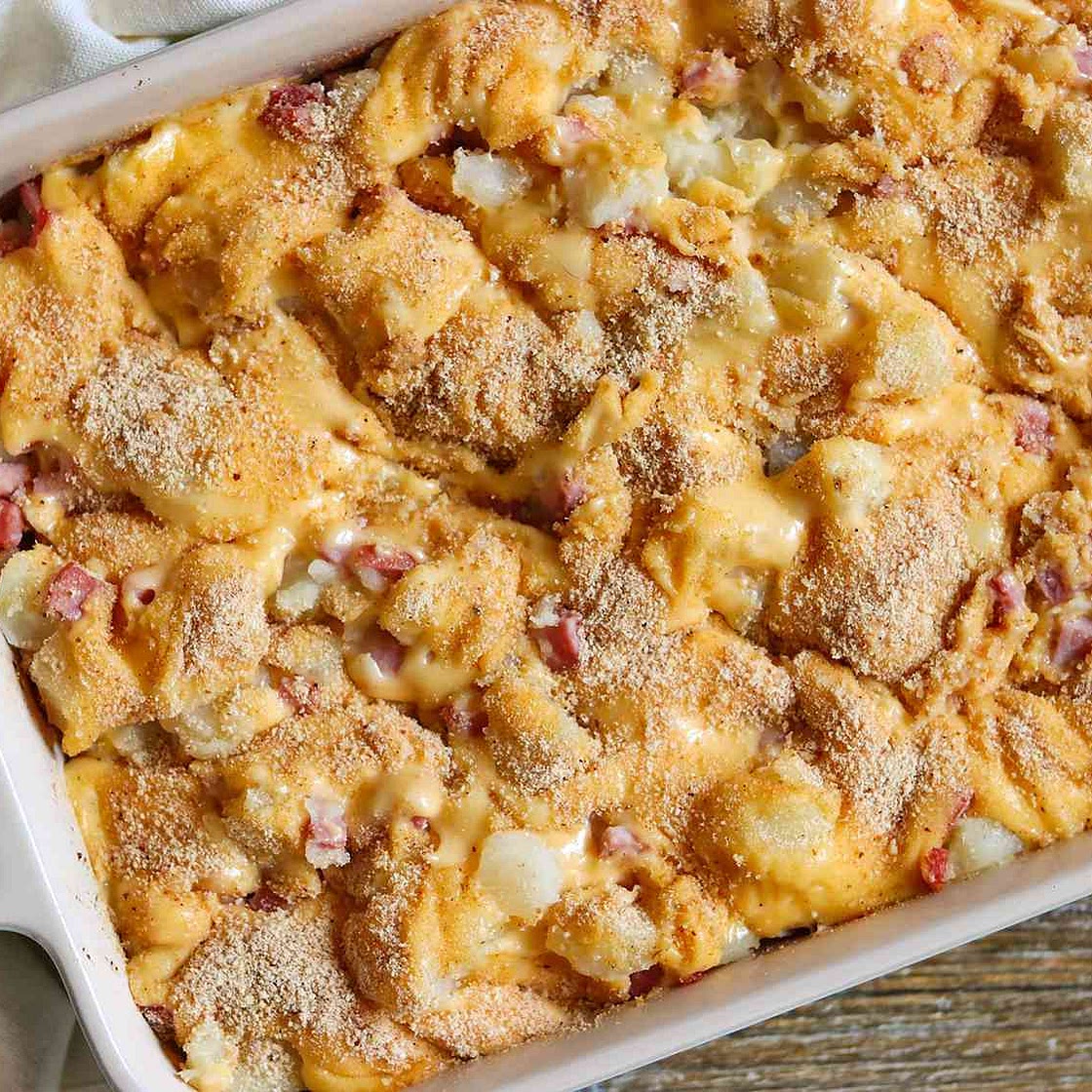 Leftover Ham -n- Potato Casserole