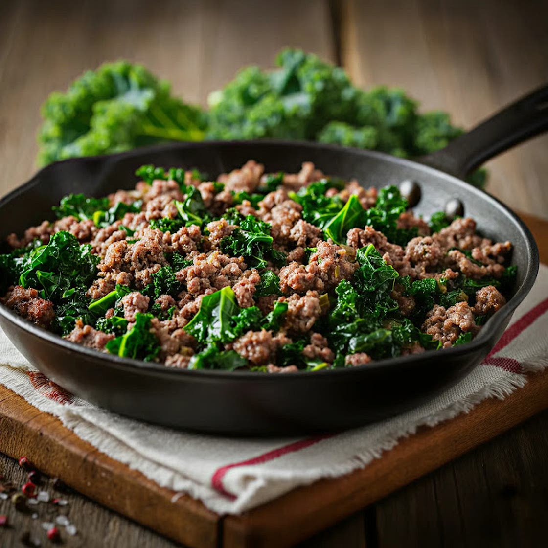 Healthy Ground Beef and Kale Recipe