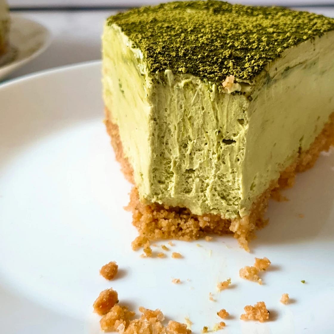 EASY Green Tea Matcha Cheesecake Recipe (Creamy No-Bake)