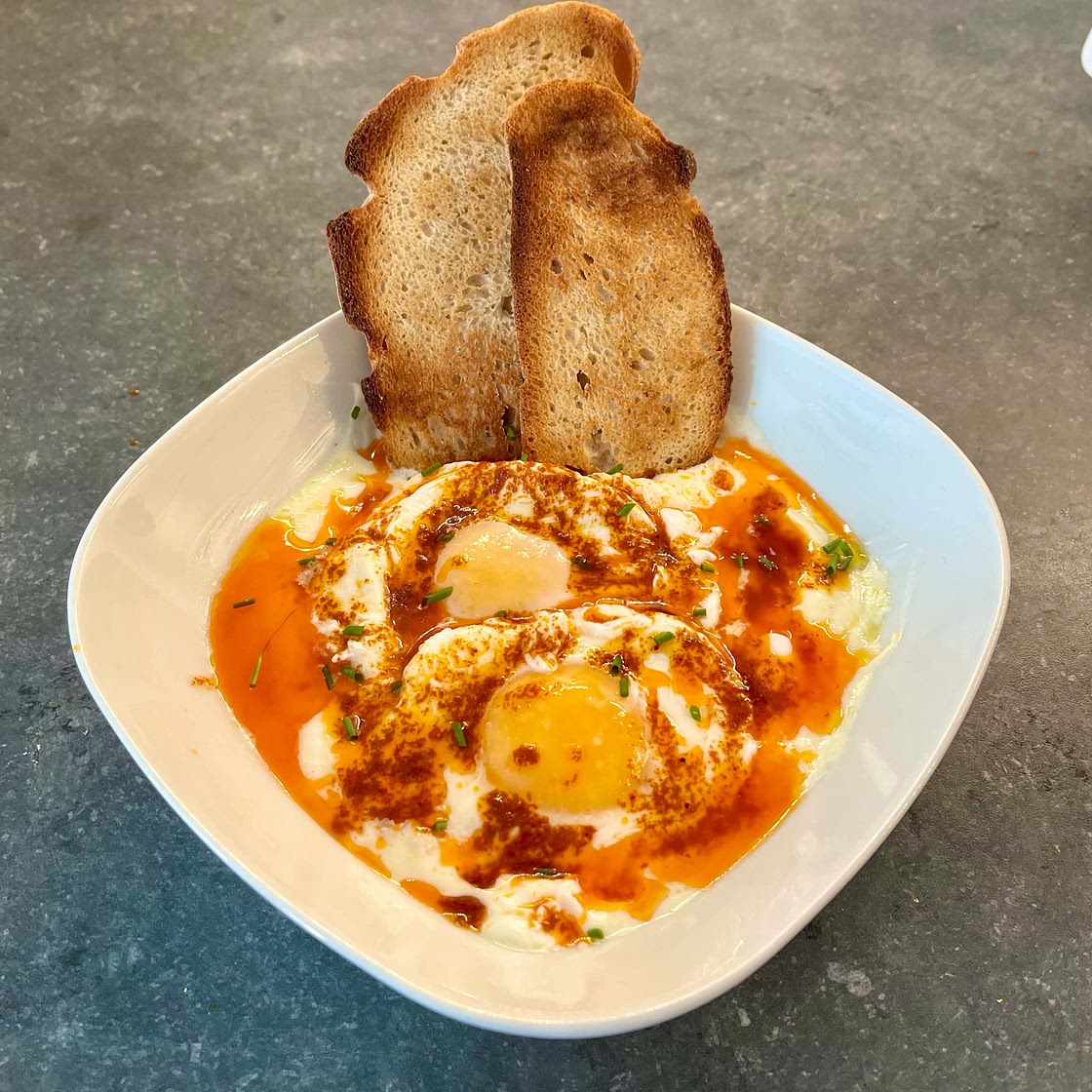 TURKISH POACHED EGGS