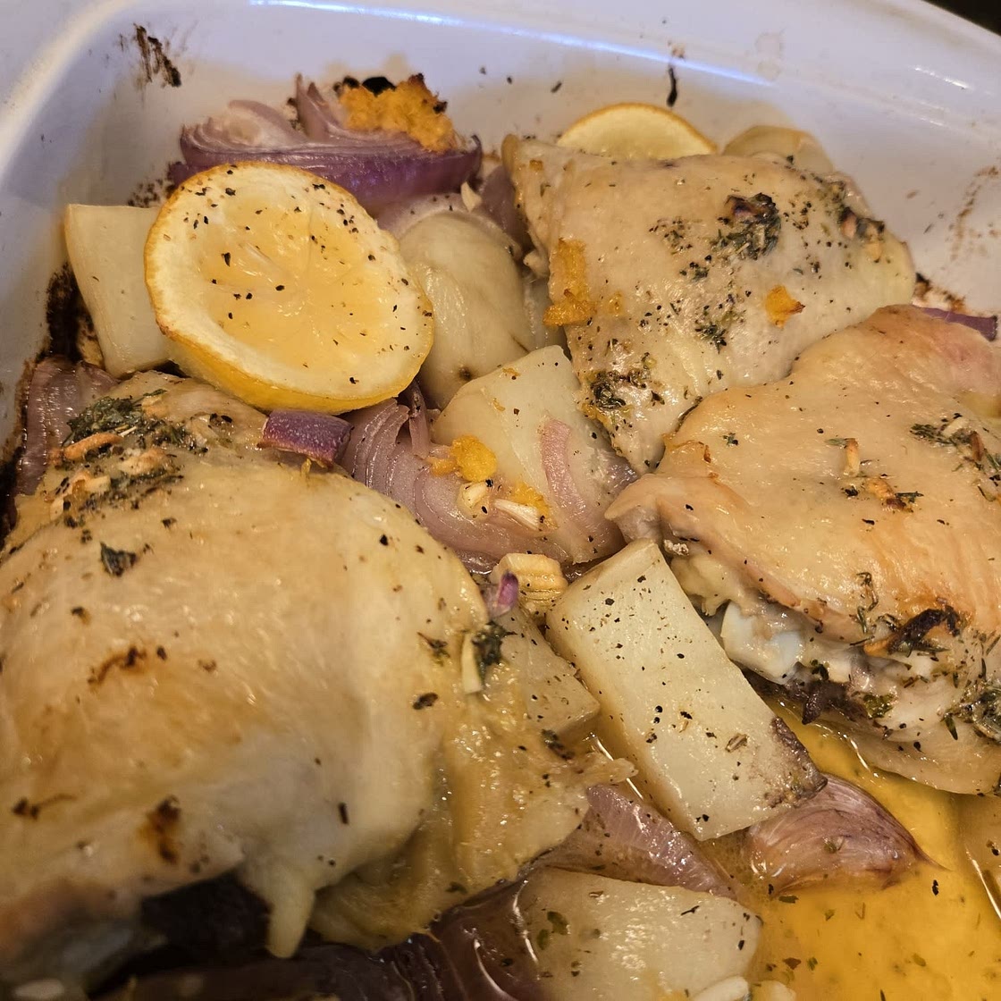 Sheet-Pan Lemon Butter Chicken Thighs