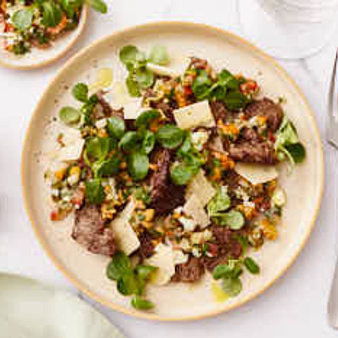 Paillard vom Rind mit Parmesan