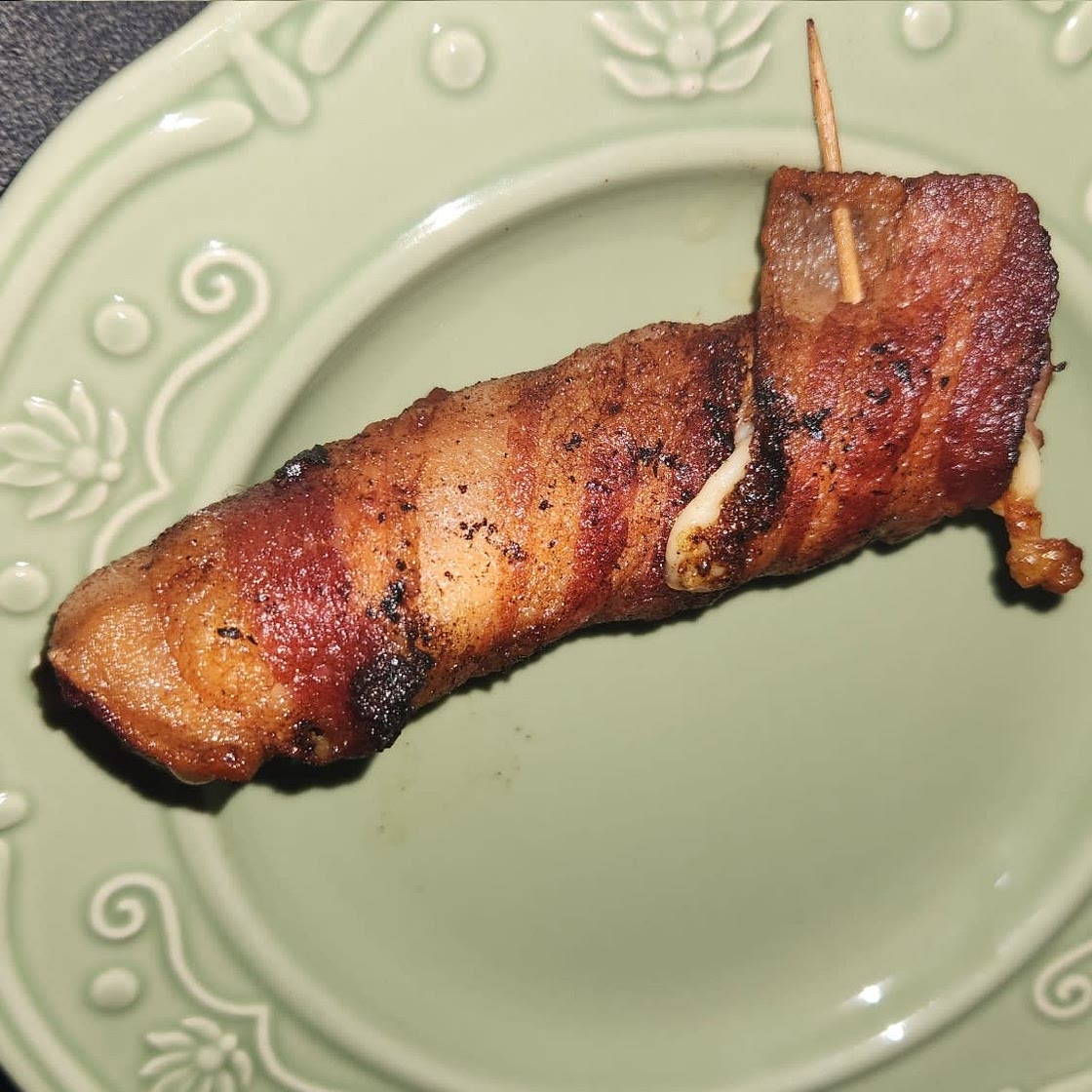 Bacon Wrapped Cheese Stuffed Brats
