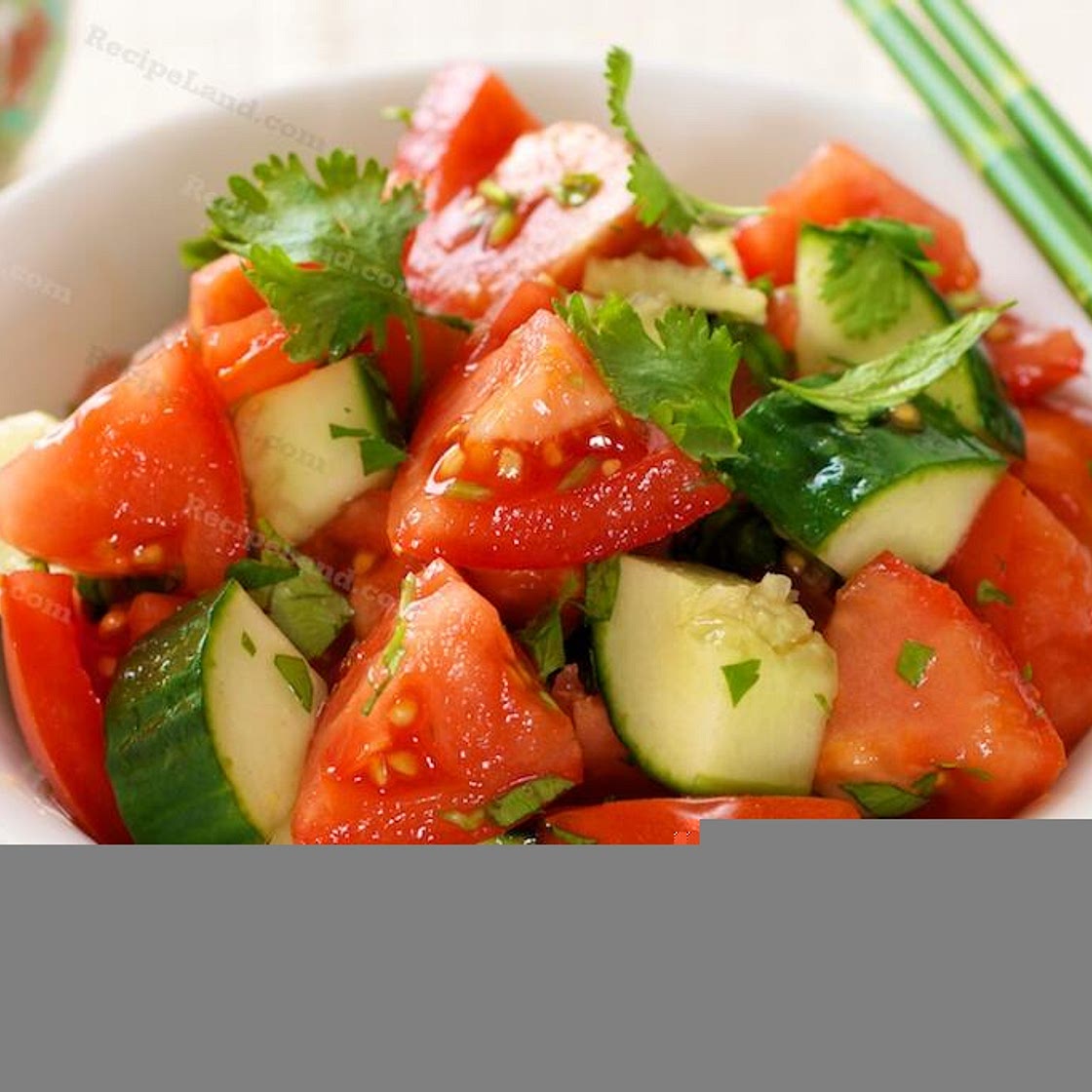 Cucumber Tomato Salad with Soy-Sesame Dressing