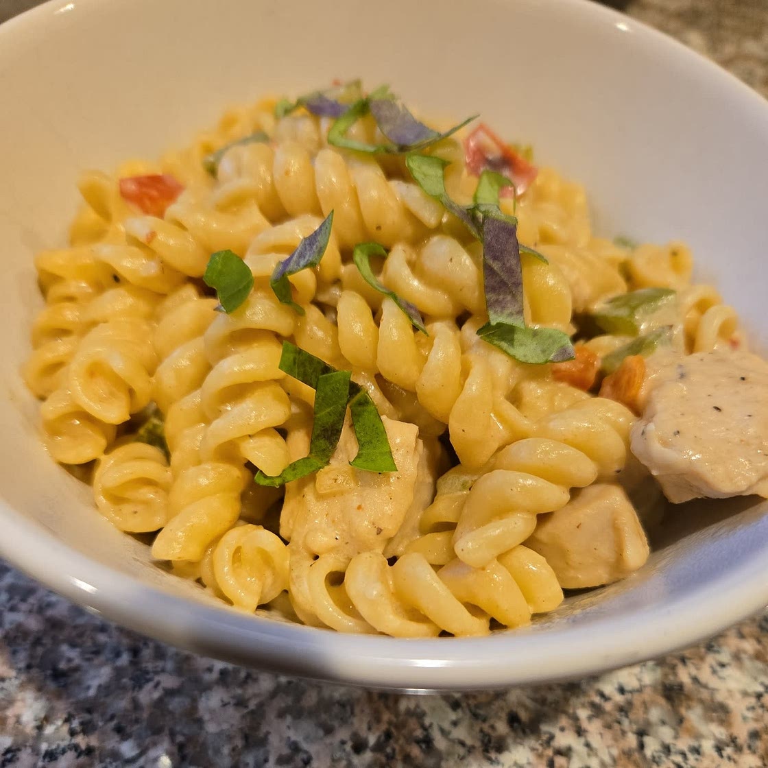 Lighter Creamy Cajun Chicken Pasta