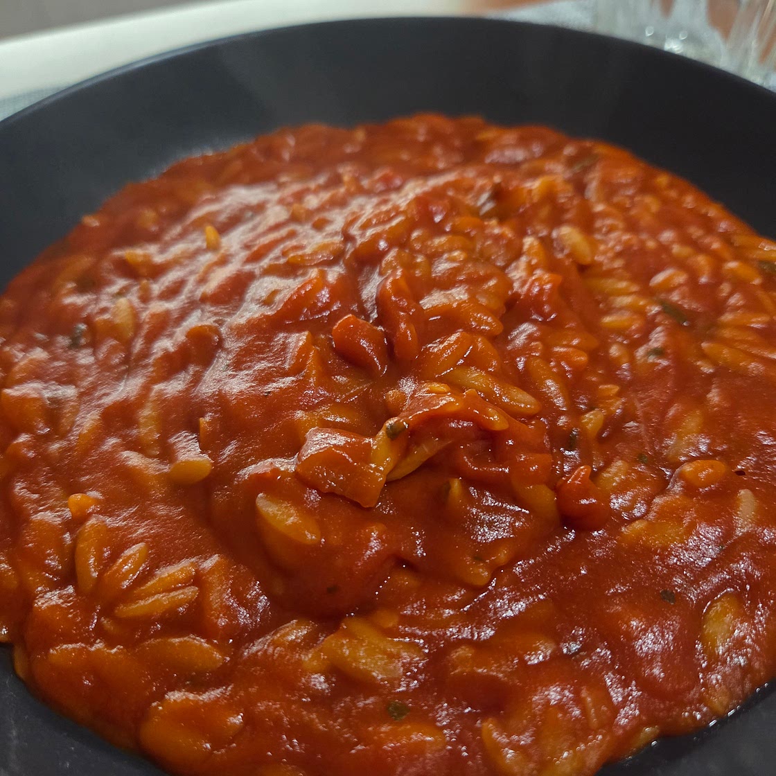 Risoni al pomodoro risottati