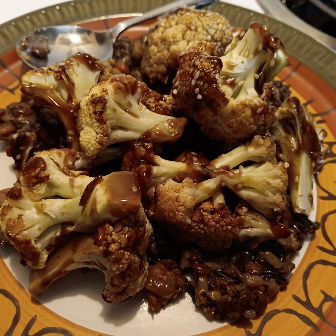 Sticky Sesame Cauliflower